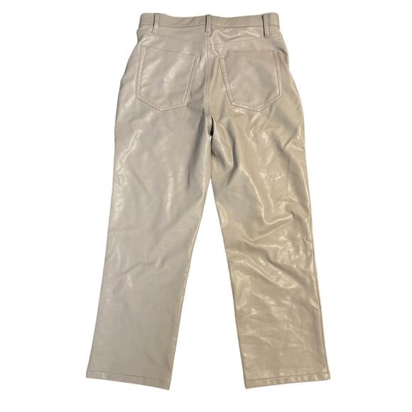 Abercrombie & Fitch NWT 90's straight ultra high rise faux leather pants 8 XS - Picture 2 of 6